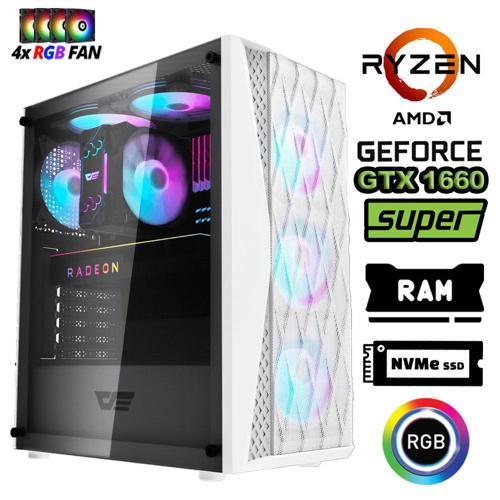 Xsr1199 Ryzen 5 5500 16GB Ram 512GB M.2 NVMe SSD 6GB GTX1660 Super Masaüstü Oyuncu Bilgisayarı