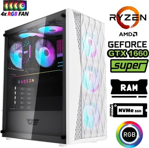 Xsr1199 Ryzen 5 5500 16GB Ram 512GB M.2 NVMe SSD 6GB GTX1660 Super Masaüstü Oyuncu Bilgisayarı