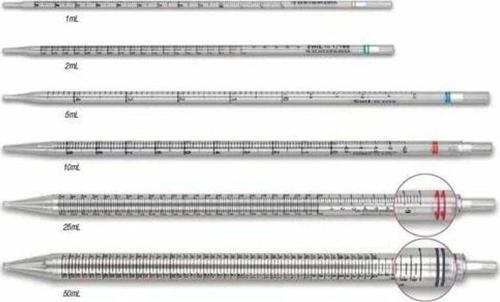 50 Adet Serolojik Pipet Steril 5 ml