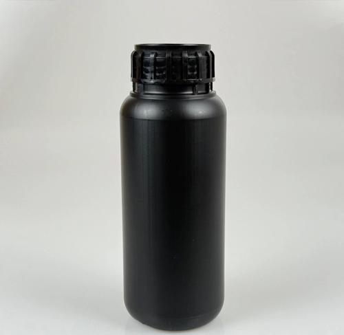 BIODAKS Plastik Yuvarlak Şişe 250 ml Siyah - Kapaklı 10 Adet