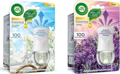 Elektrikli Oda Kokusu Kit Set Lavanta+Temizliğin Esintisi (2 Cihaz 2 Koku)