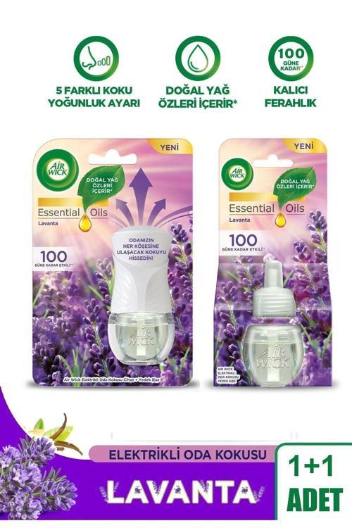 Elektrikli Oda Kokusu Seti Lavanta (1 Kit 1 Yedek)