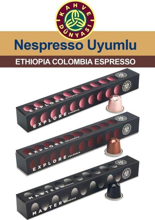 Nespresso Kapsül Kahve Tadım Seti 3X10 Ethiopia Colombia Espresso