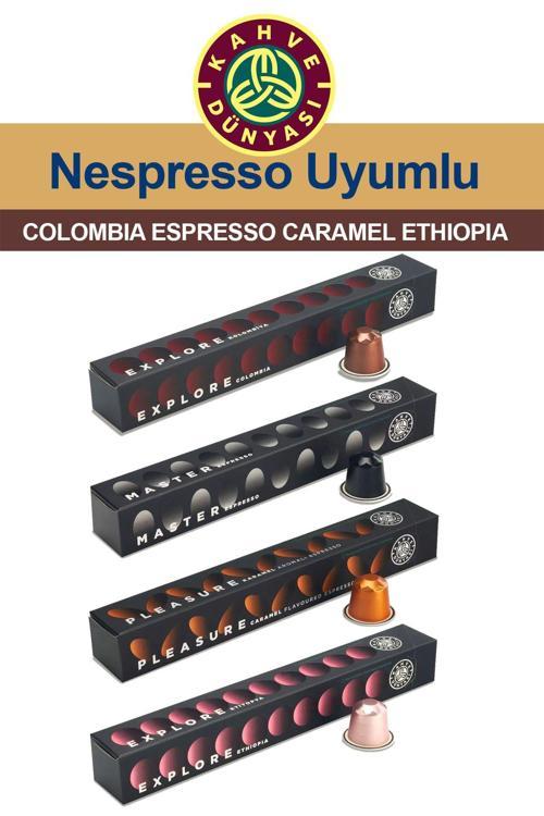 Nespresso Kapsül Kahve Tadım Seti Colombia Caramel Espresso Ethiopia 4X10