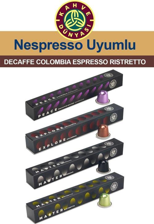 Rıstretto Decaffe Nespresso Kapsül Kahve Tadım Seti Rıstretto Decaffeinated Colombia Espresso 4X10