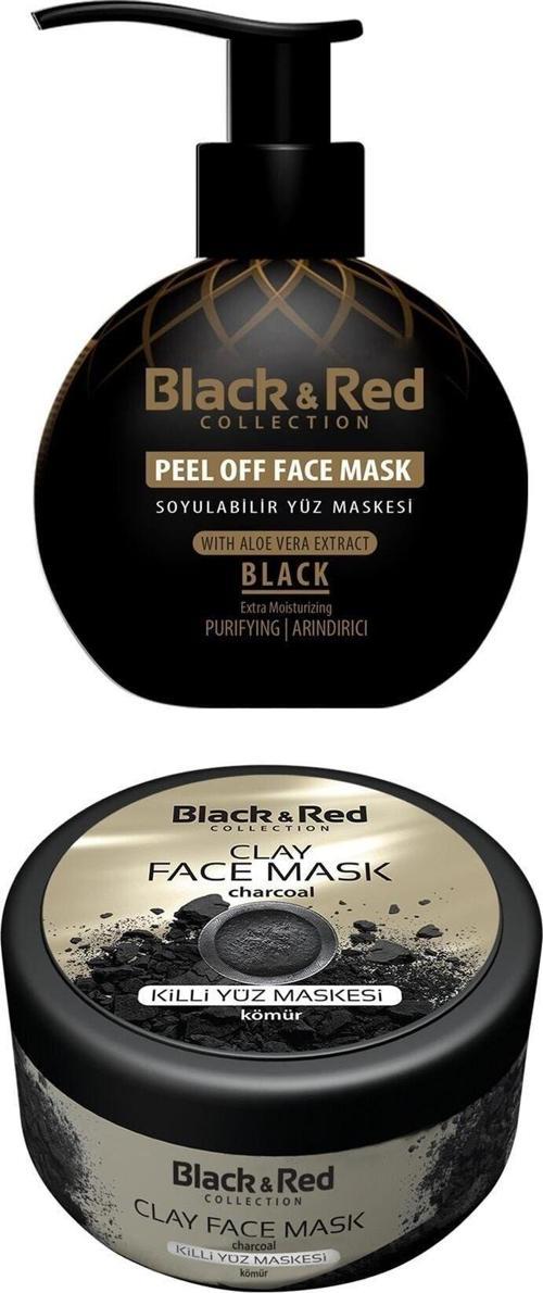 Black Red Soyulabilir Siyah Yüz Maskesi Arındırıcı 250 Ml - Killi Yüz Maskesi Kömür Özlü 400Gr