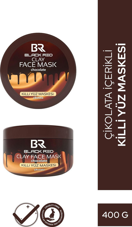 Black&Red Kil Maskesi Yüz Maskesi Çikolata İçerikli Killi Yüz Maskesi - 400G