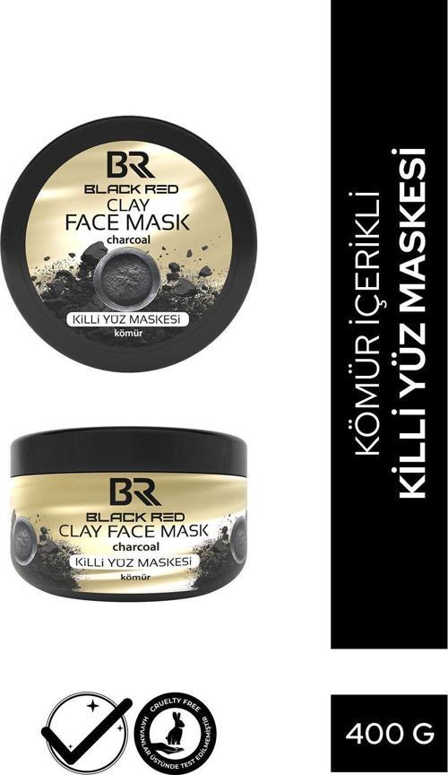 Black&Red Kil Maskesi Yüz Maskesi Kömür İçerikli Killi Yüz Maskesi - 400G