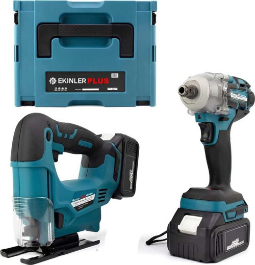 Ekinler Akülü Kömürsüz 2Li Set Ayarlanabilir Dekupaj Testere Ve 350Nm Somun Sıkma 36V 5Ah Eea429