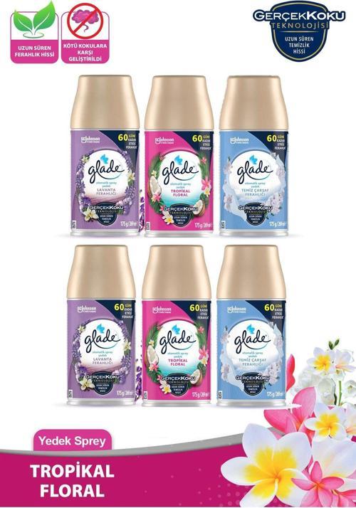 Oda Kokusu Yedek Sprey Lavanta Tropikal Temiz Çarşaf 6 X 269 Ml./175Gr.