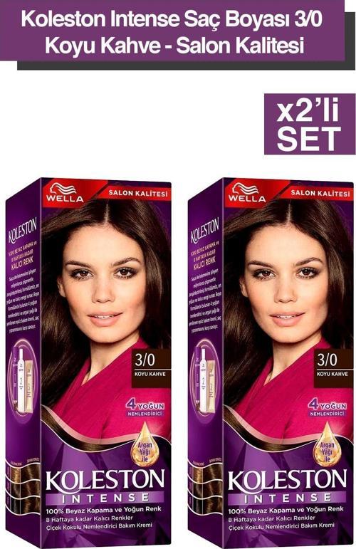 Koleston Intense Saç Boyası 3/0 Koyu Kahve - Salon Kalitesi 2X