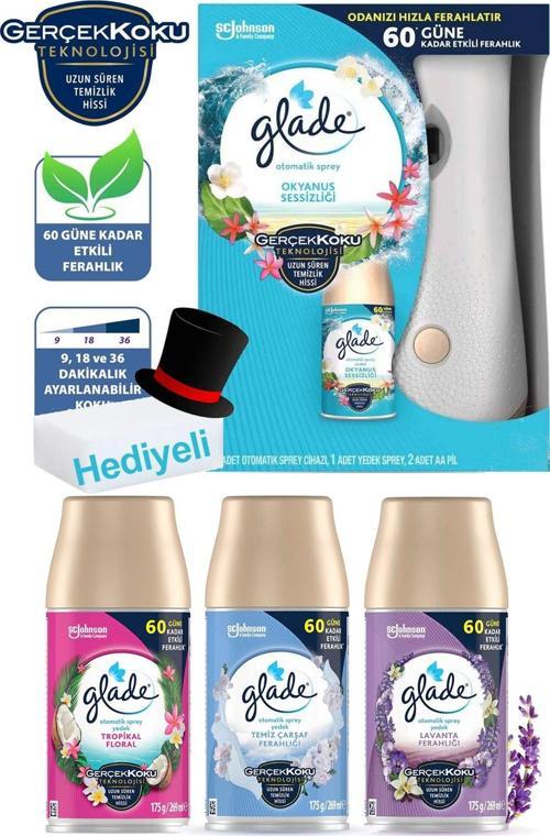 Okyanus Otomatik Oda Kokusu Makine + 3 Yedek Promosyon Paketi