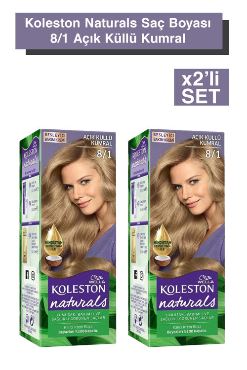 Koleston Naturals Saç Boyası 8/1 Açık Küllü Kumral X2