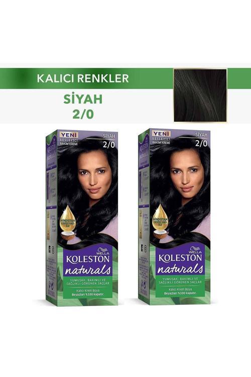 Koleston Saç Boyası Naturals 2/0 Siyah X2 Adet