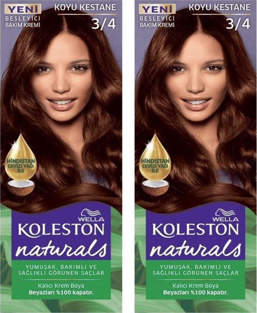 Koleston Saç Boyası Naturals 3/4 Koyu Kestane X 2 Adet