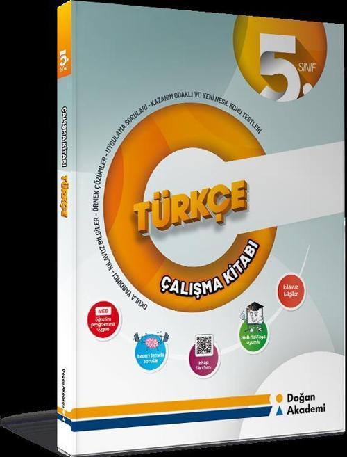 Doğan Akademi Yayınları 5. Sınıf Türkçe Çalışma Kitabı
