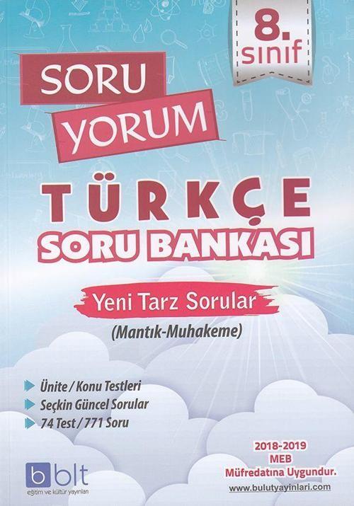 Bulut Eğitim Yayınları  8. Sınıf Türkçe Soru Bankası