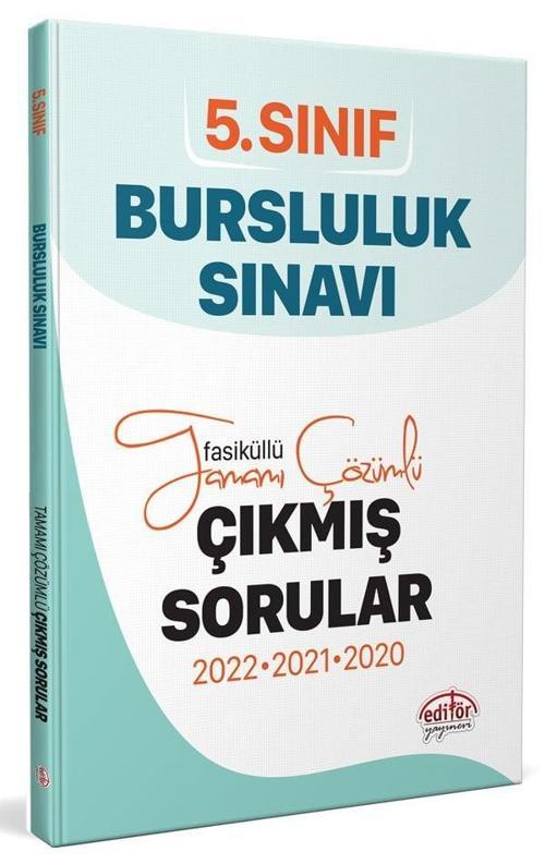 Editör Yayınları 5. Sınıf Pybs Bursluluk Sınavı Tamamı Çözümlü Çıkmış Sorular