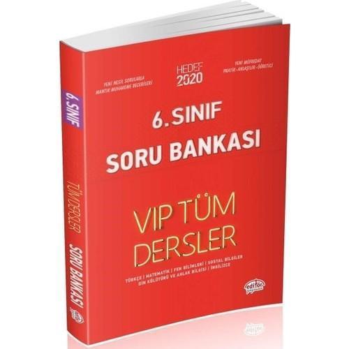 Editör Yayınları 6. Sınıf Vip Tüm Dersler Soru Bankası-Kırmızı Kitap