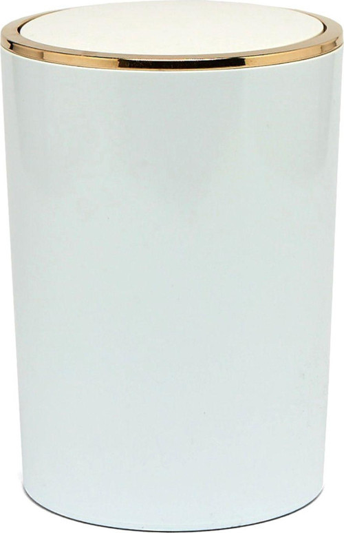 Lenox Çöp Kovası 6Lt Beyaz Altın Renk