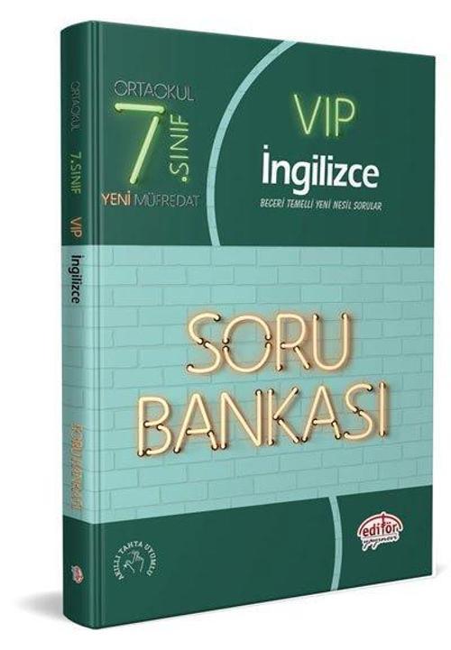 Editör Yayınları 7. Sınıf Vip İngilizce Soru Bankası