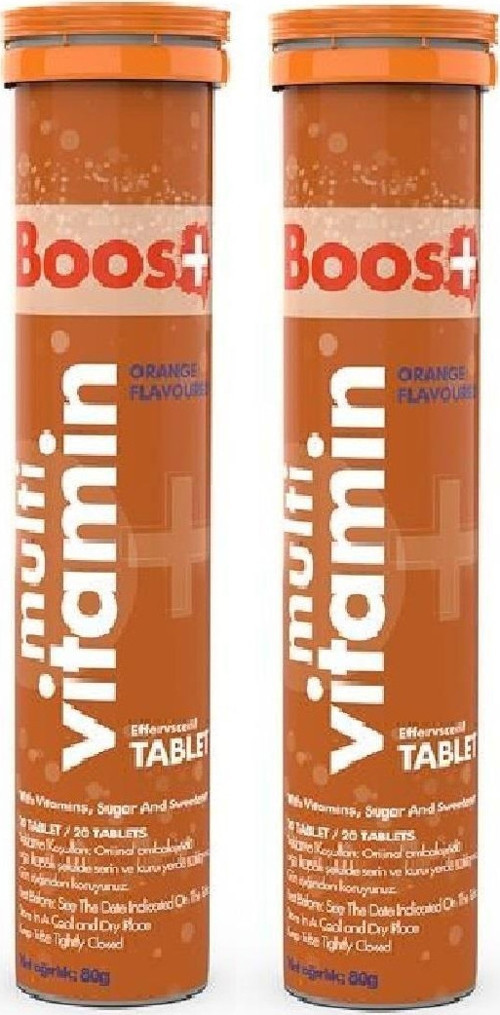 Portakal Aromalı Multivitamin Efervesan 20 Tablet X 2 Adet