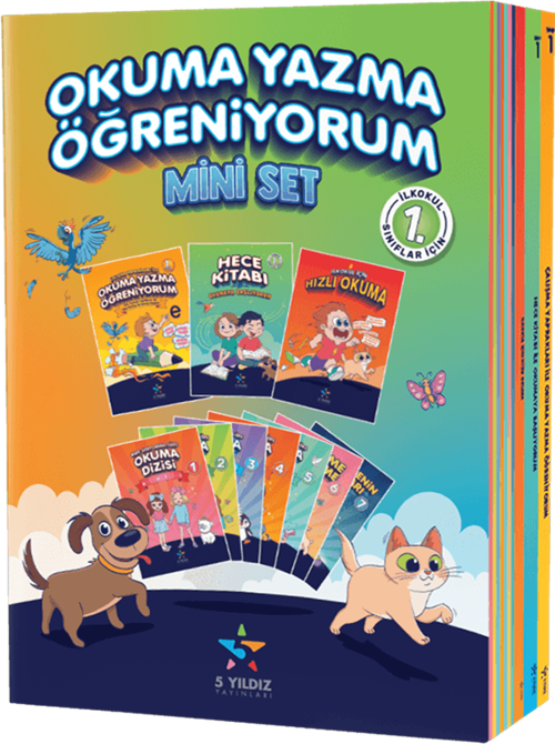 5 Yıldız Yayınları 1. Sınıf Okuma Yazma Öğreniyorum Mini Set 