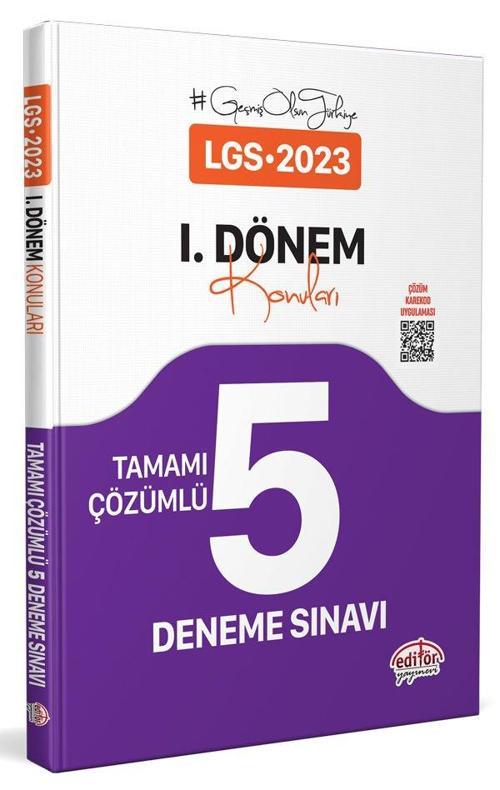Editör Yayınları 8.Sınıf 1.Dönem Lgs Tamamı Çözümlü 5 Deneme Sınavı