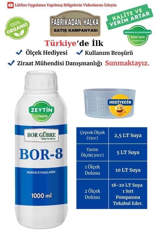 Zeytin İçin Bor Gübre Bor-8 Kalite Ve Verim Artar