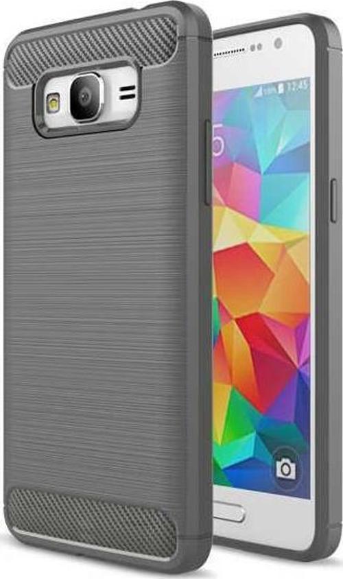 Samsung Galaxy J7 2016 ile Uyumlu Kamera Korumalı Darbe Önleyici Carbon Brushed Silikon Kılıf
