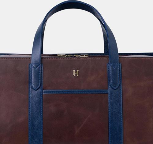 Leonard Hakiki Deri Unisex Askılı Seyahat Çantası