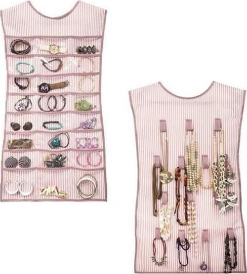 Elbise Şeklinde Takı Düzenleyici İki Taraflı Mücevherler Ve Takılar İçin Takı Organizer