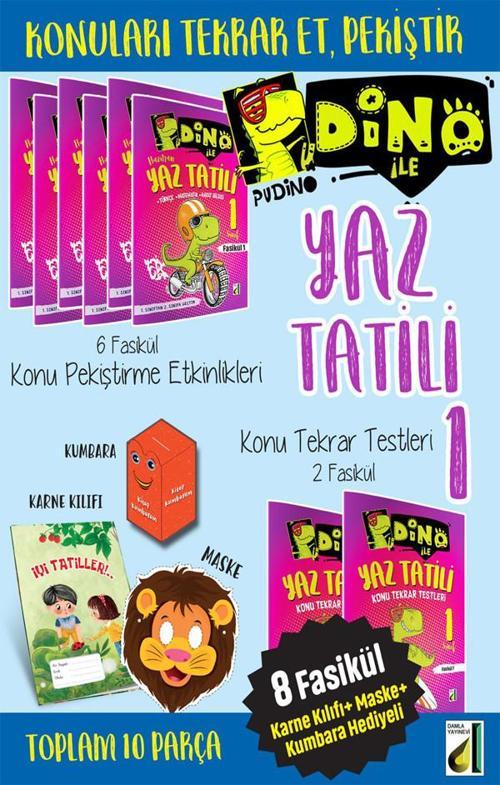 Damla Yayınları 1. Sınıf Dino İle Yaz Tatil Kitabı