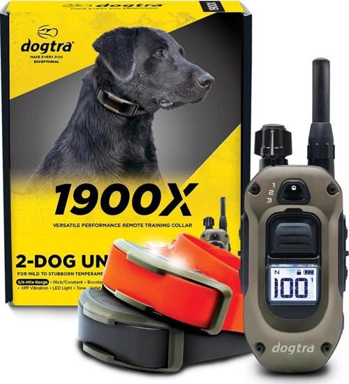 1900X 2 Köpek için Uzaktan Kumandalı E-Collar - 3/4 Mil, 16+ Kg Köpekler