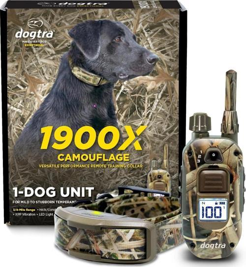 1900X Kamuflaj E-Collar Eğitimi Tasması - 3/4 Mil, 16+ Kg Köpekler
