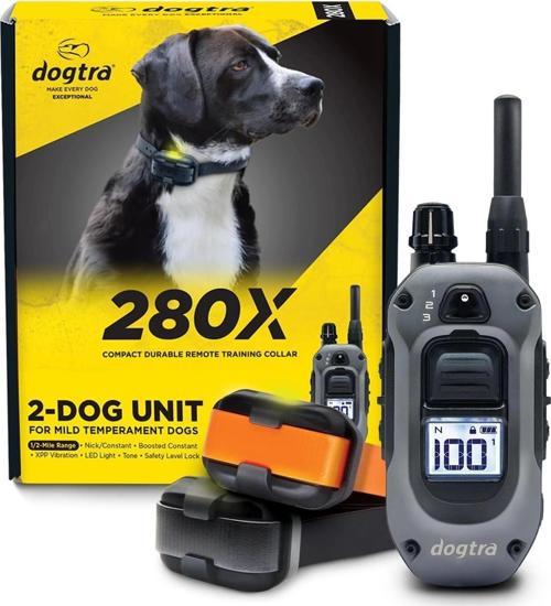 280X E-Tasma Uzaktan Kumandalı 2 Köpek Eğitim 1/2 Mil, 4,5 kg