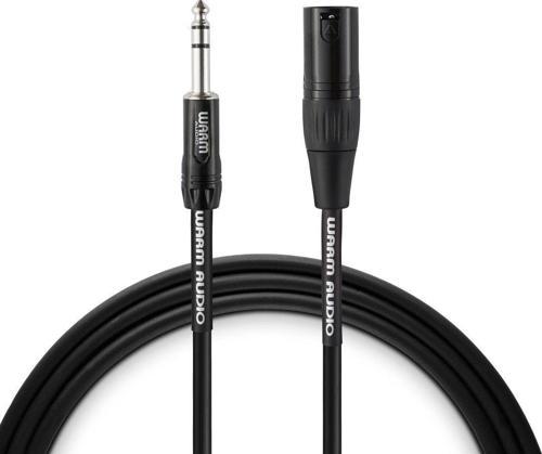 Pro XLR -TRS Kablo (0.9 m) | (PRO XLRM-TRSM-3) XLR (Erkek) - TRS (Erkek) Mikrofon / Aktif Hoparlör kablo (Gotham Kablo) 