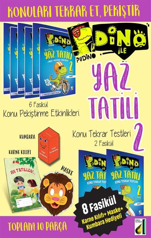 Damla Yayınları 2. Sınıf Dino İle Yaz Tatil Kitabı