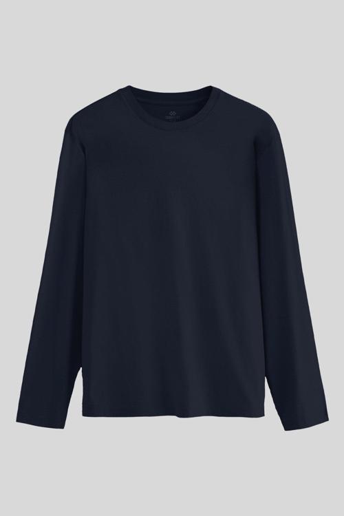 Lacivert Standart Fit Basic O Yaka Erkek Sweatshirt - 87997