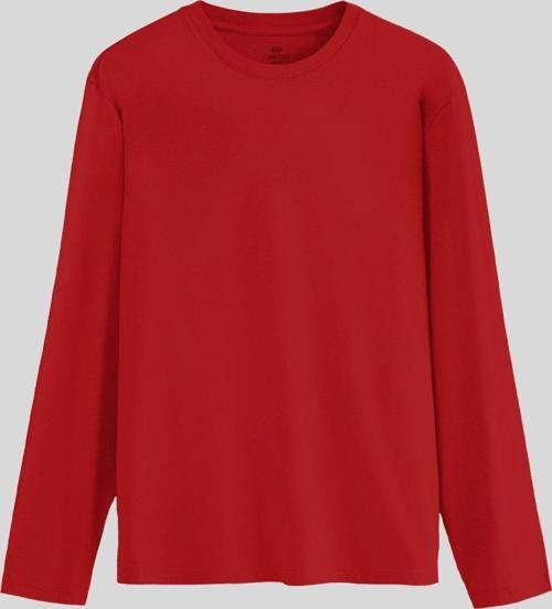 Kırmızı Standart Fit Basic O Yaka Erkek Sweatshirt - 87997