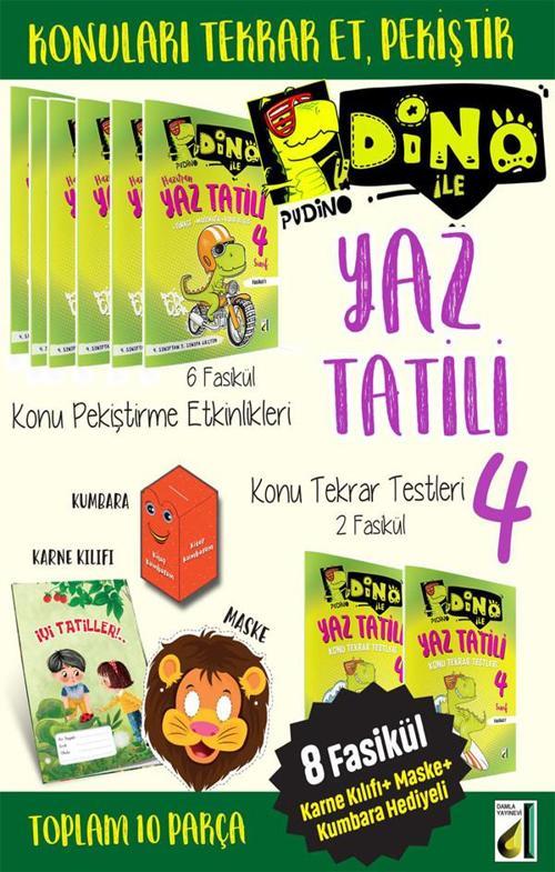 Damla Yayınları 4. Sınıf Dino İle Yaz Tatil Kitabı
