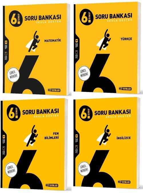 Hız 2026 6. Sınıf Matematik Türkçe Fen İngilizce Soru Bankası Seti 4 Kitap