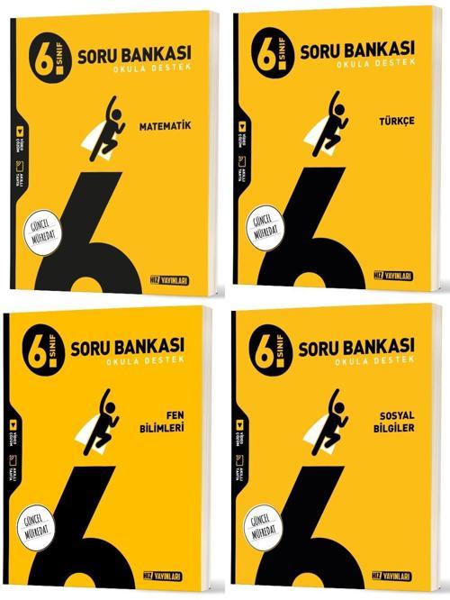 Hız 2026 6. Sınıf Matematik Türkçe Fen Sosyal Soru Bankası Seti 4 Kitap