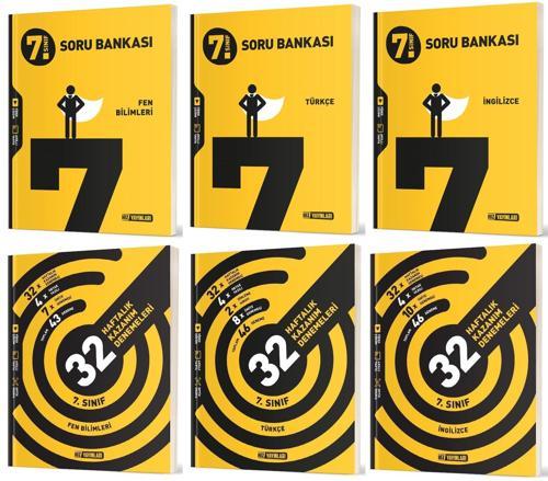 Hız 2025 7. Sınıf Fen Bilimleri + Türkçe + İngilizce Soru + 36 Haftalık Deneme Seti 6 Kitap