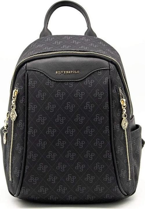 Kadın  906-45407 SILVER POLO SIRT ÇANTASI M178 SİYAH-MAT SİYAH