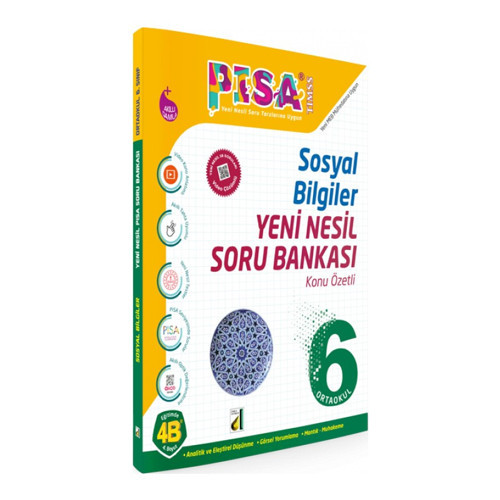 Damla Yayınları 6. Sınıf Pisa Sosyal Bilgiler Yeni Nesil Soru Bankası