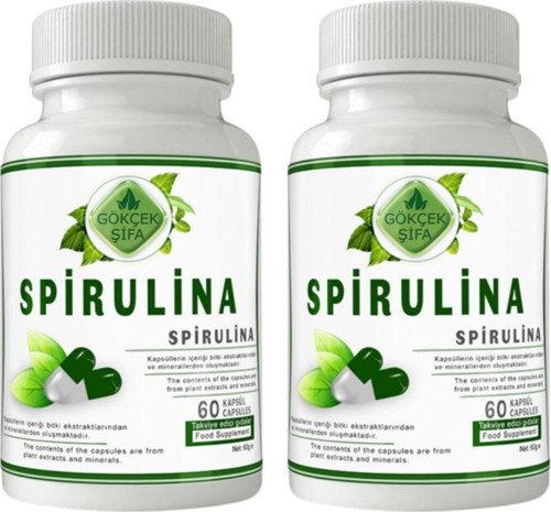 Spirulina Kapsül - 60 Kapsül 1000 Mg X 2 Adet