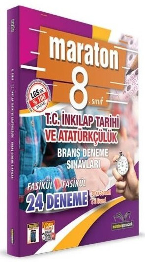 Maraton Yayınları 8. Sınıf T.C İnkılap Tarihi ve Atatürkçülük 24'lü Deneme