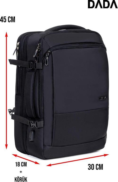 Laptop Sırt Ve Seyahat Çantası Ultra Geniş 40 Litre 15,6 İnç Su Geçirmez Kumaş Çanta 012