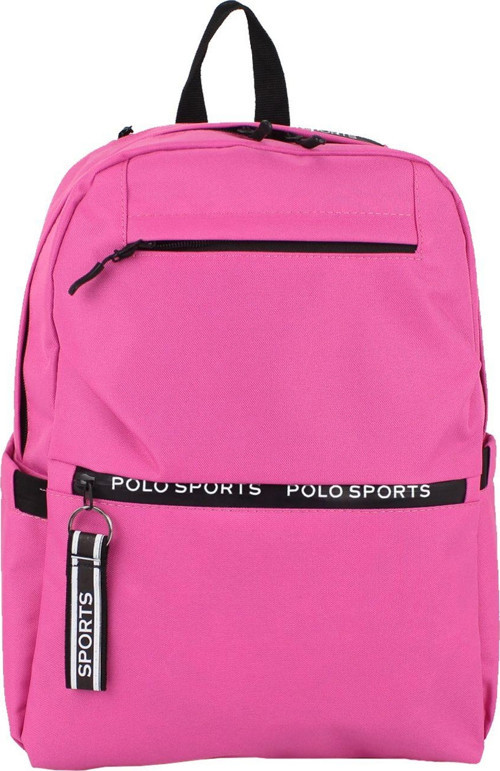 Pembe Renk Okul Sırt Çantası Geniş İç Hacim Su Geçirmez Kumaş Yandan Cepli